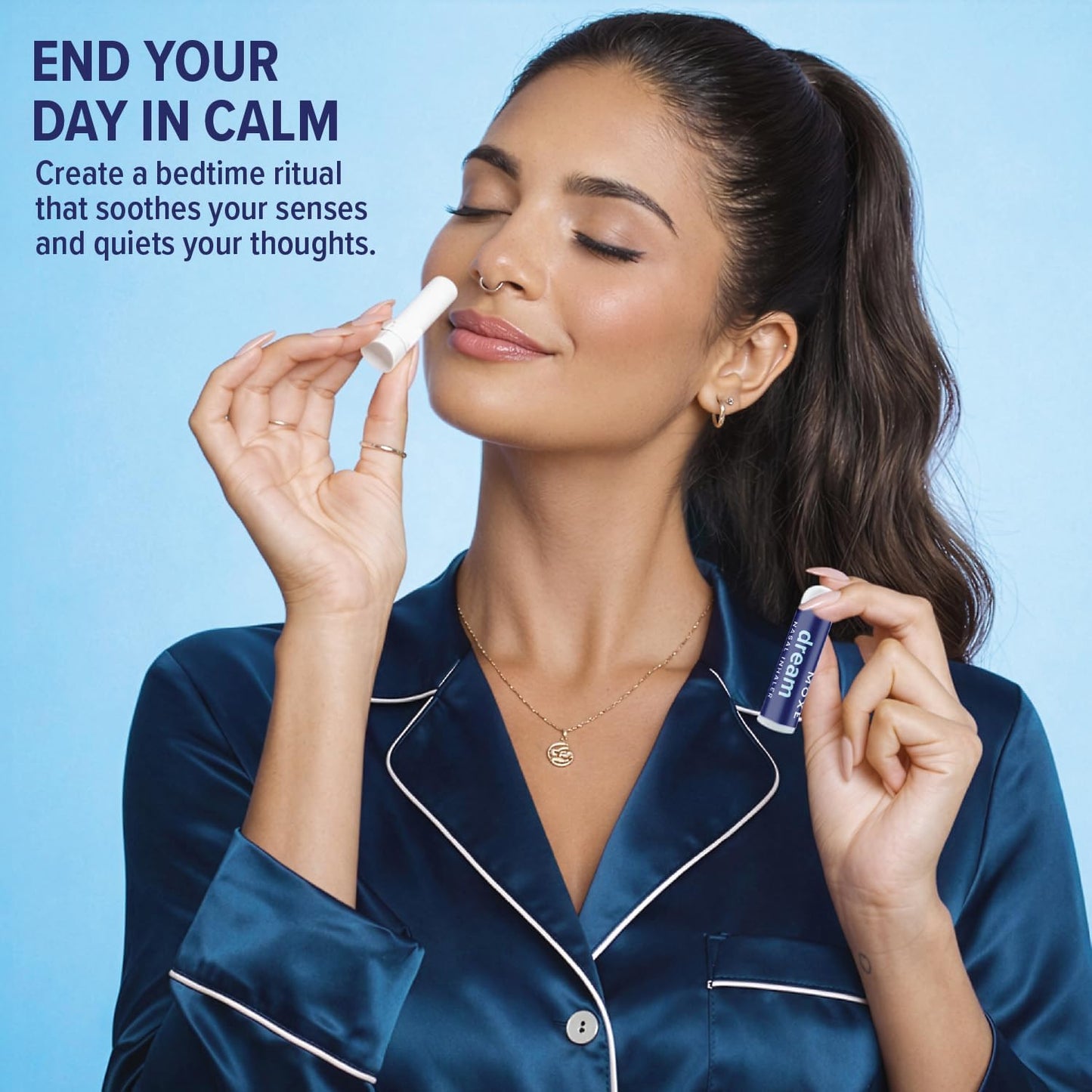 MOXĒ Dream Nasal Inhaler, Essential Oil Blend, Calming, Relaxing, Natural Tension Calmness, Soothing Fragrance, Lavender, Chamomile, Lemongrass, Grapefruit, Made in USA (3 Pack)