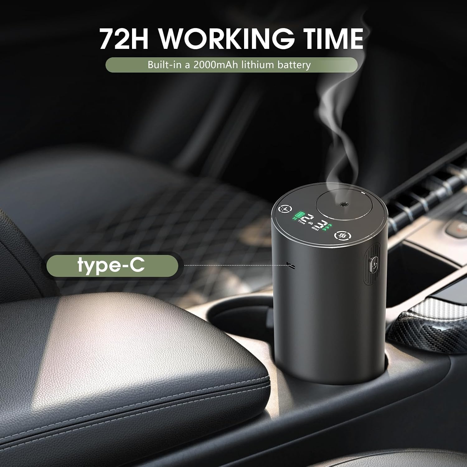 Waterless Essential Oil Diffuser,Rechargeable Aromatherapy Diffuser,Mini Scent Air Machine,Automatic Shut-Off,20ml Capacity Long-Lasting Endurance,7 Adjustable Mist Levels for Home,car,Room,Office