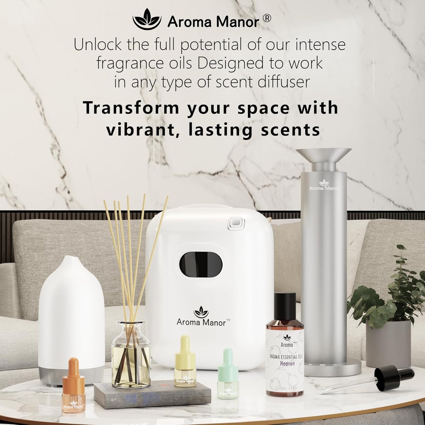 Hotel Collection - Coastal Radiance Essential Oil Scent - Luxury Hotel Inspired Aromatherapy Scent Diffuser Oil - Bergamot & Bitter Orange, Fig, Sunshine, Sea, Orange Blossom and Amberwood - 150mL