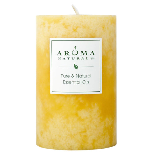 Aroma Naturals Essential Oil Orange and Lemongrass Scented Pillar Candle