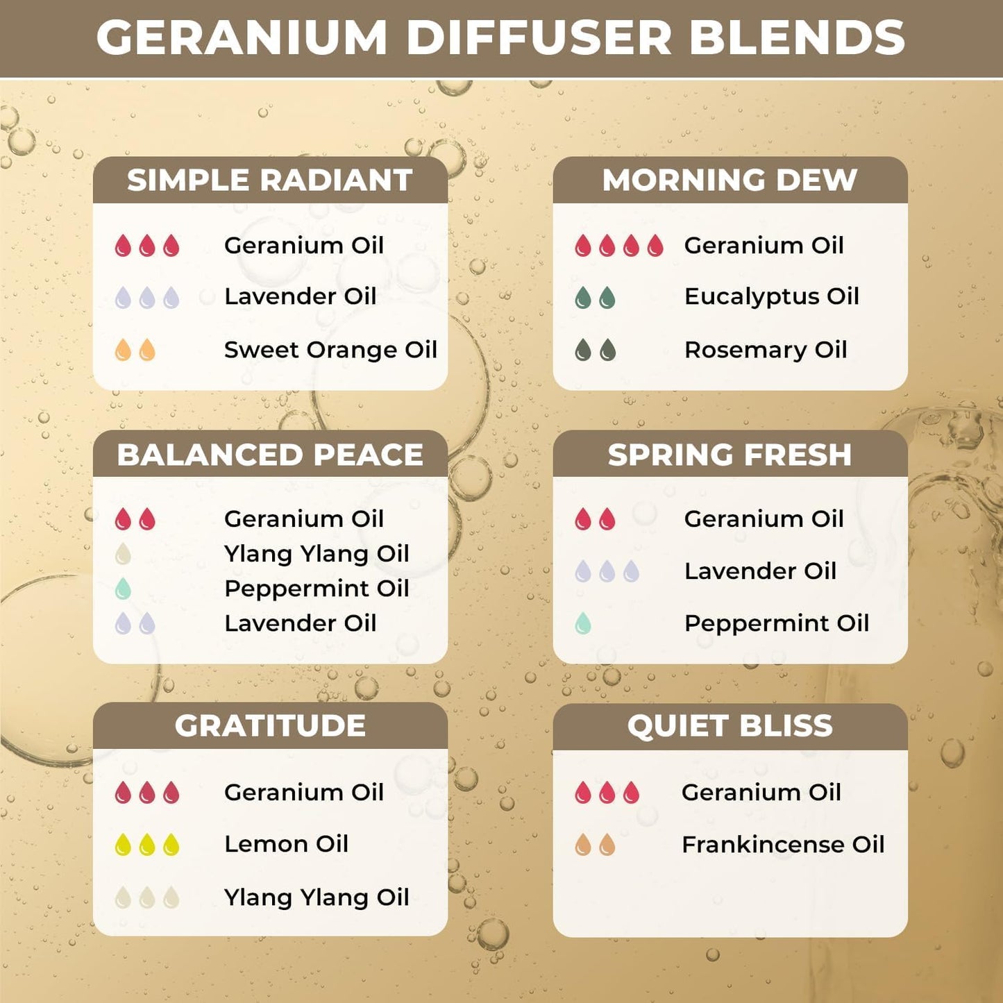 100% Pure & Natural Geranium Essential Oil for Skin Care, Aromatherapy, Diffuser, Massage & Hair | Perfect for Essential Oil Blends and Home Scent Diffusers