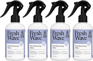 Fresh Wave Lavender Scent Odor Removing Spray, 8 fl. oz. | Pack of 4 | Odor Absorber for Home, Furniture, Fabrics & Trash | Safer Odor Relief