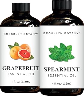 Brooklyn Botany Grapefruit & Spearmint Essential Oils – 4 Fl Oz (Pack of 2) – 100% Pure & Natural – Uplifting & Cooling Aromatherapy Blend