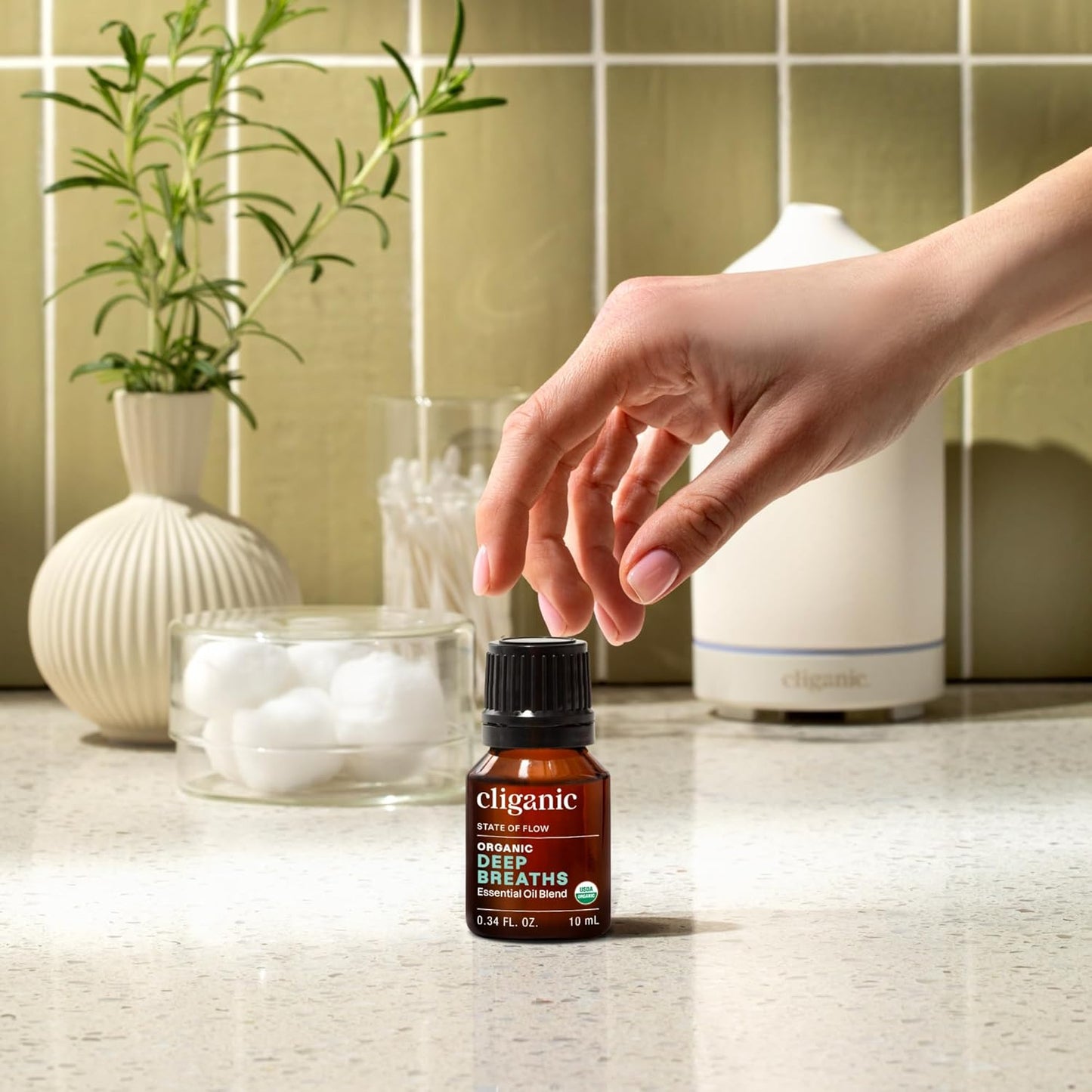 Cliganic Organic Essential Oils Blend - Deep Breaths - State of Flow (Packaging May Vary)