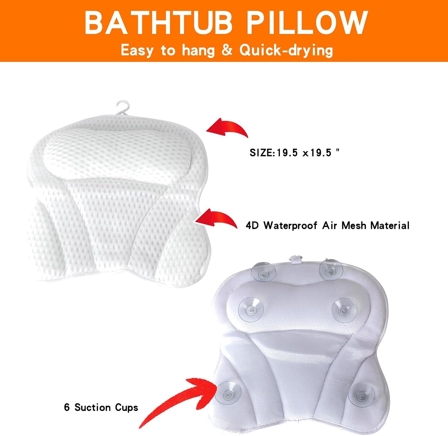 Bathtub Tray Table and Bath Pillow, Expandable and Foldable Bath Caddy Tray for Tub, Luxury Bathtub Accessories