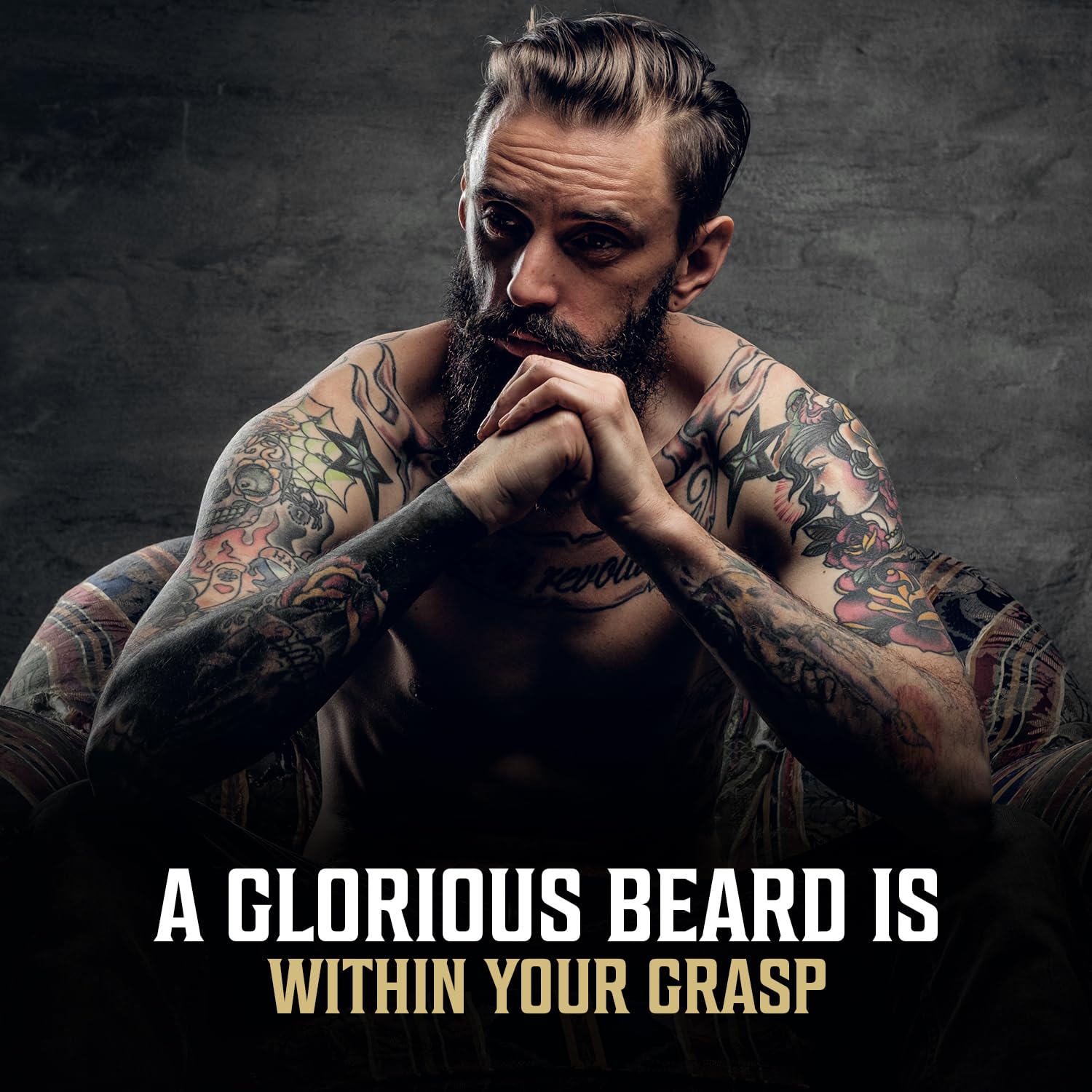 Viking Revolution Beard Oil for Men - Natural Mens Beard Oil with Argan Oil and Jojoba Oil - Beard Softener,Strengthens and Moisturizes - Beard Conditioner for Men (Spiced Vanilla, 1 Pack)
