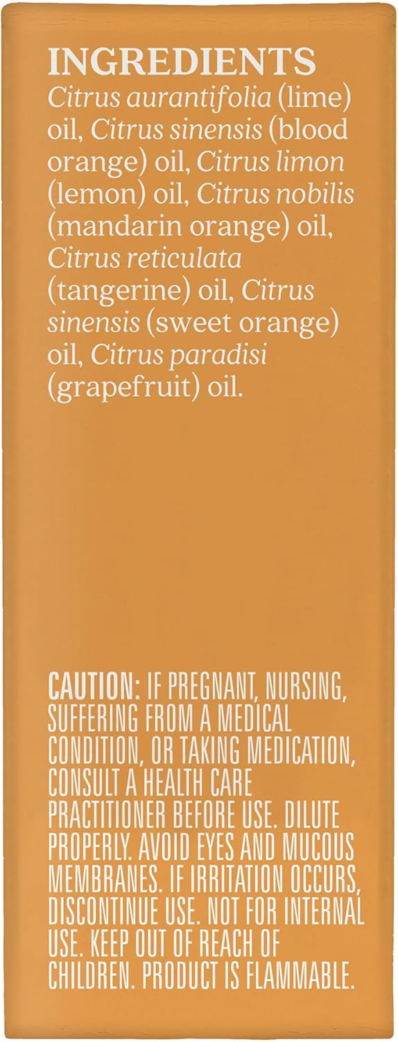 Aura Cacia Citrus Burst Essential Oil Blend, Boxed 0.25 fl. oz. - Light Aroma, No Synthetic Fragrances