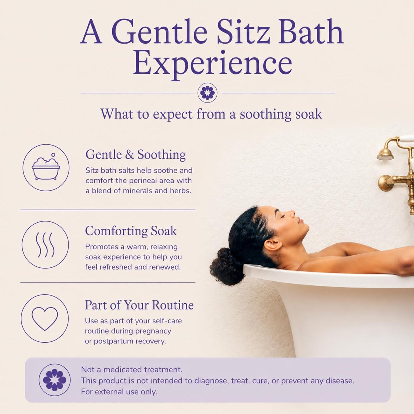 Lansinoh Sitz Bath Salts for Postpartum Care, Perineal Soak with Epsom Salt, Aloe Vera, Lavender & Frankincense Oil, 10 Ounces