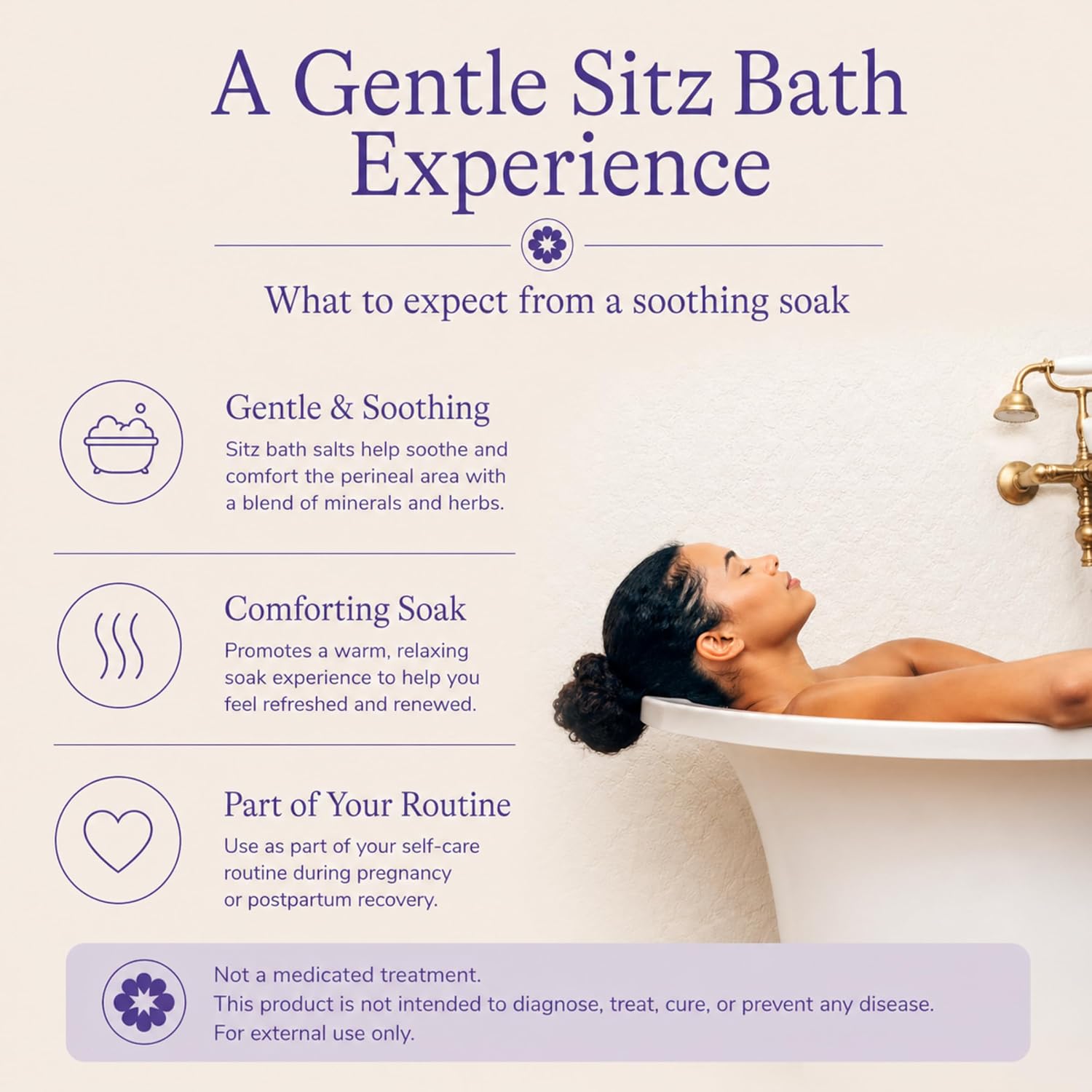 Lansinoh Sitz Bath Salts for Postpartum Care, Perineal Soak with Epsom Salt, Aloe Vera, Lavender & Frankincense Oil, 10 Ounces