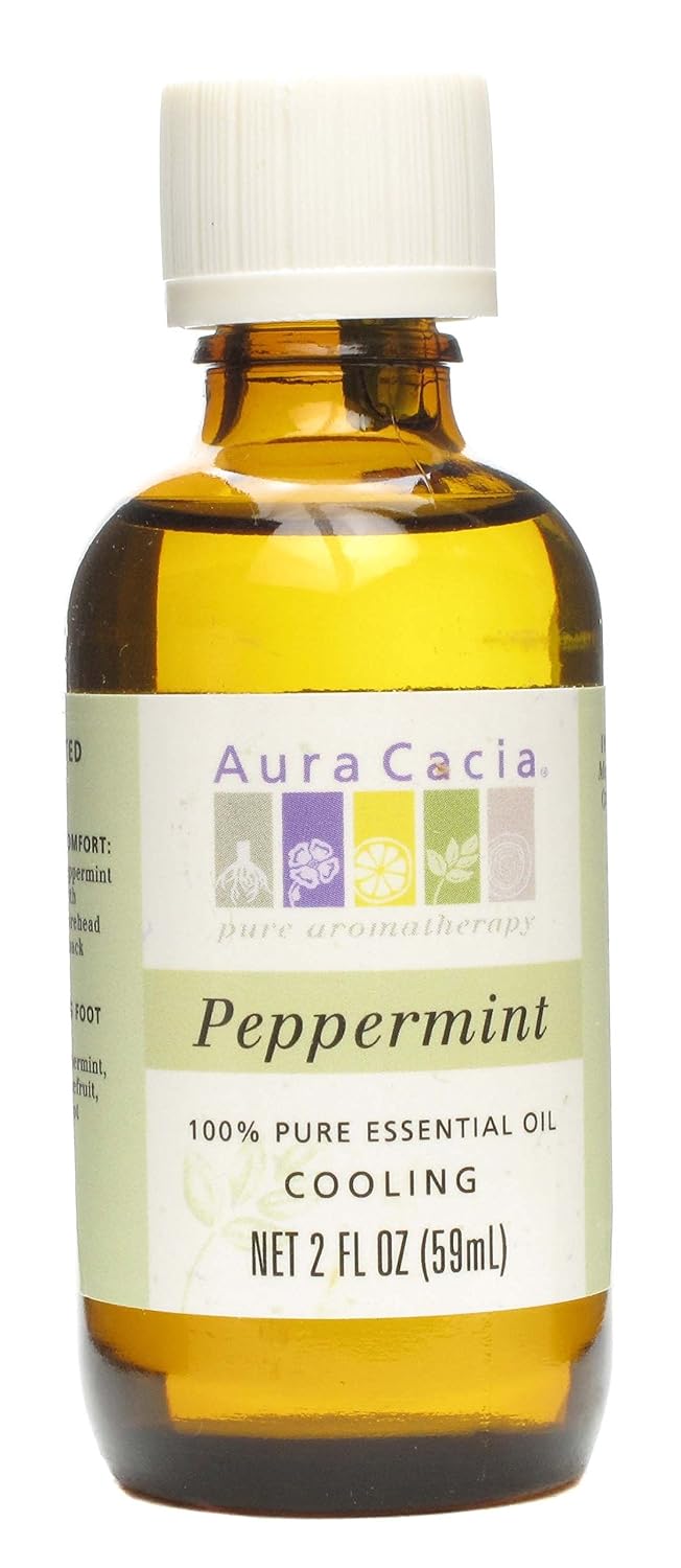 Aura Cacia 100 Percent Pure Peppermint Essential Oil
