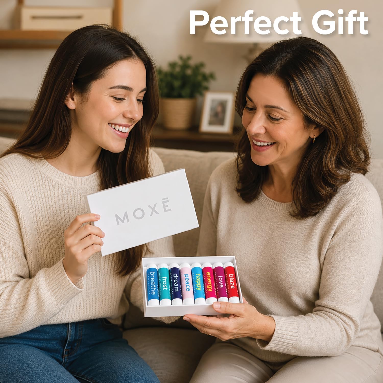 MOXĒ Nasal Inhaler Bundle, 8 Essential Oil Blends, Aromatherapy Sticks, Warming & Cooling Fragrances, Undiluted Oil, Natural Ingredients