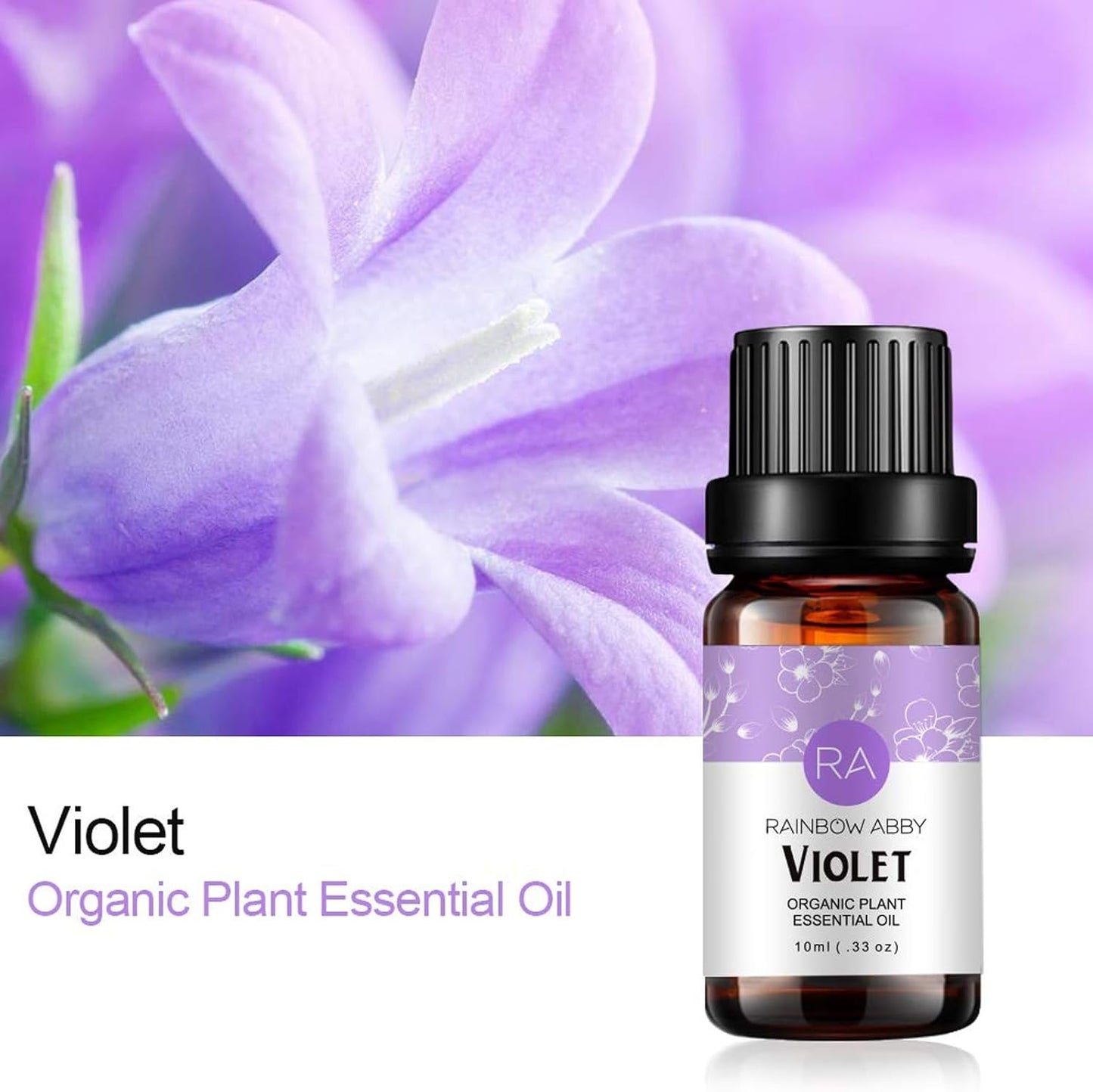 2-Pack Violet Essential Oil 100% Pure Oganic Plant Natrual Flower Essential Oil for Diffuser Message Skin Care - 10ML