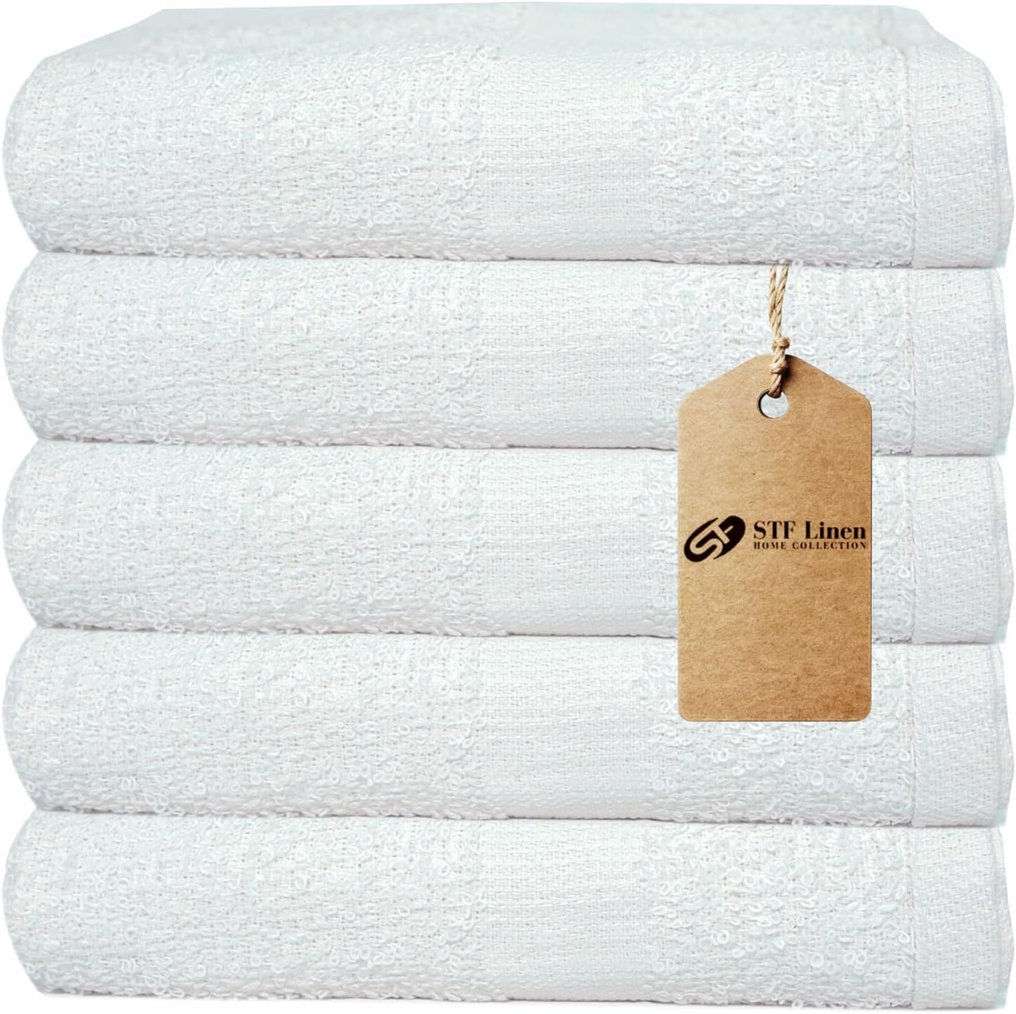 (Pack of 12 White Bath Towels Bulk 20x40 Inches -100% Cotton Economy Cheap Bath Towels for Commercial Uses, Gym, Salon, Spa & Hair - Quick Drying -Bath Towel Sets Bulk