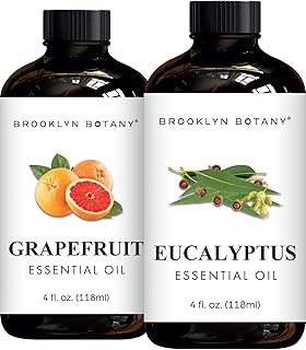 Brooklyn Botany Grapefruit & Eucalyptus Essential Oils – 4 Fl Oz (Pack of 2) – 100% Pure & Natural – Refreshing & Invigorating Aromatherapy Blend