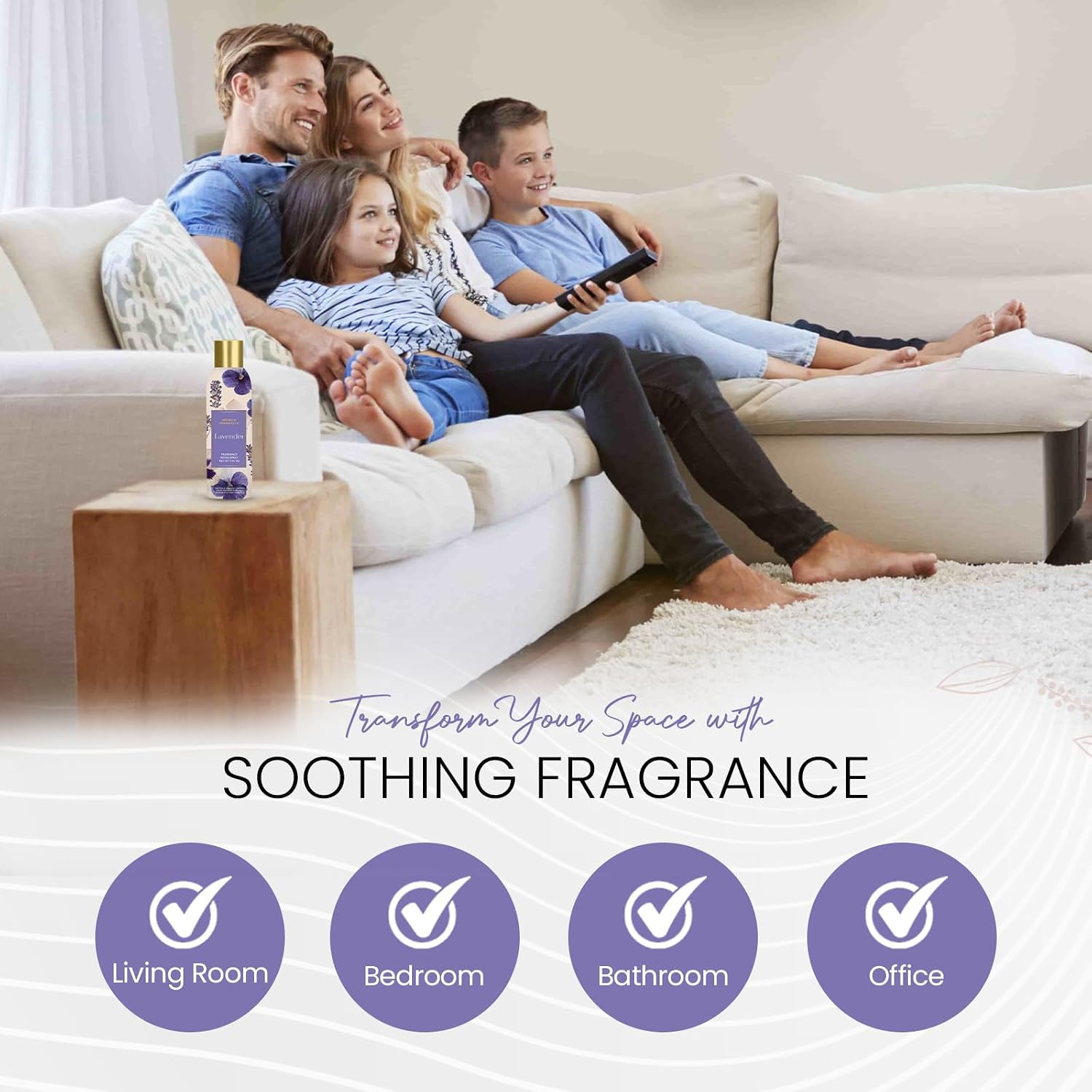 Brooklyn Fragrance Co. Spring Floral Room Spray – Premium Lavender Air Freshener -Long lasting home Fragrance Spray for Bathroom, office & small spaces- 6 Fl oz.