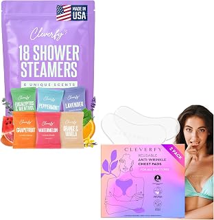 Cleverfy Self-Care Essentials: 6 Shower Steamers & 2-Pack TShape