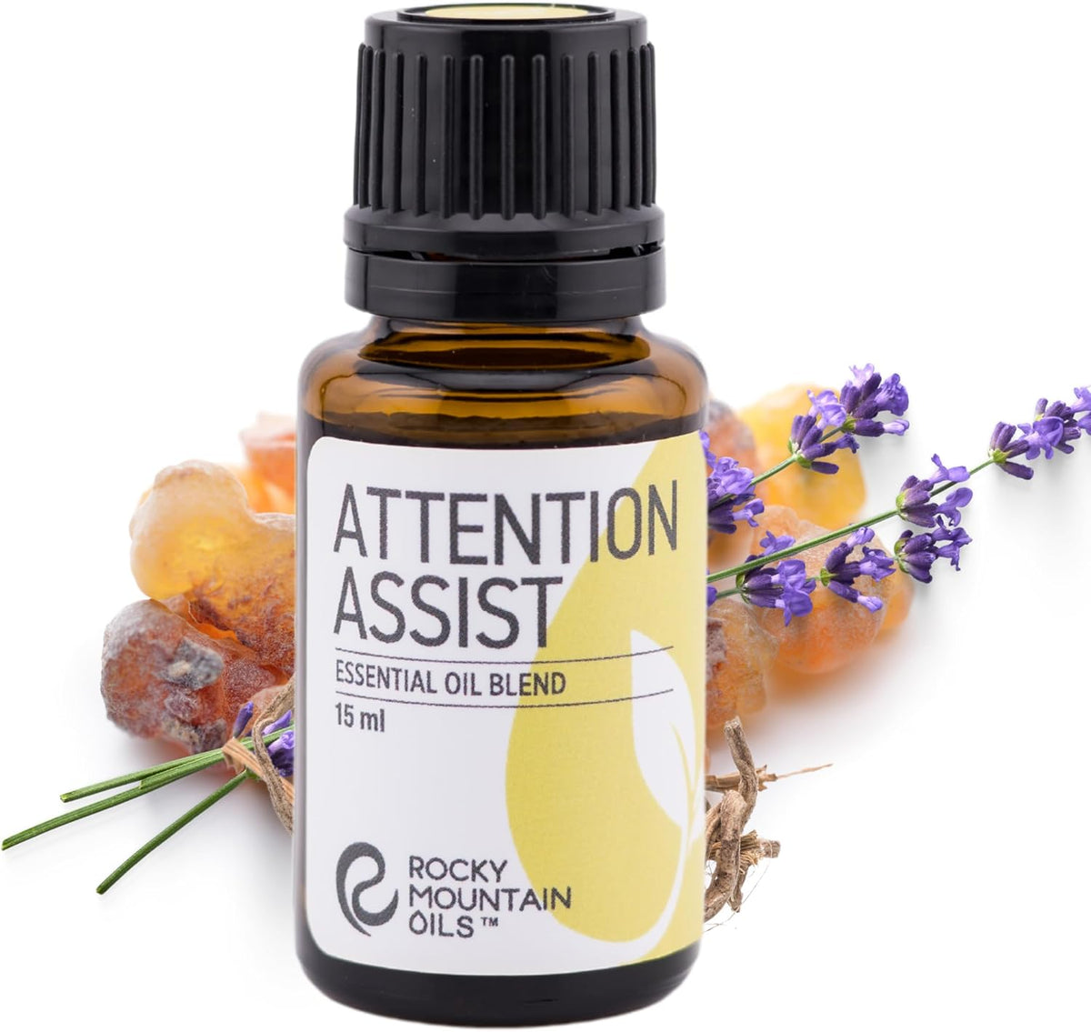 Rocky Mountain Oils Attention Assist Essential Oil Blend with Essential Oils - Energizing Essential Oil for Focus - 15ml