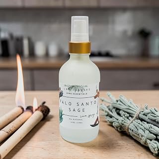 Room Spray Palo Santo & Sage – Air Freshener & Linen Spray – Woodsy Fresh Cleanse Scent – Strong Long Lasting Home Fragrance – Essential Oils – Made in USA