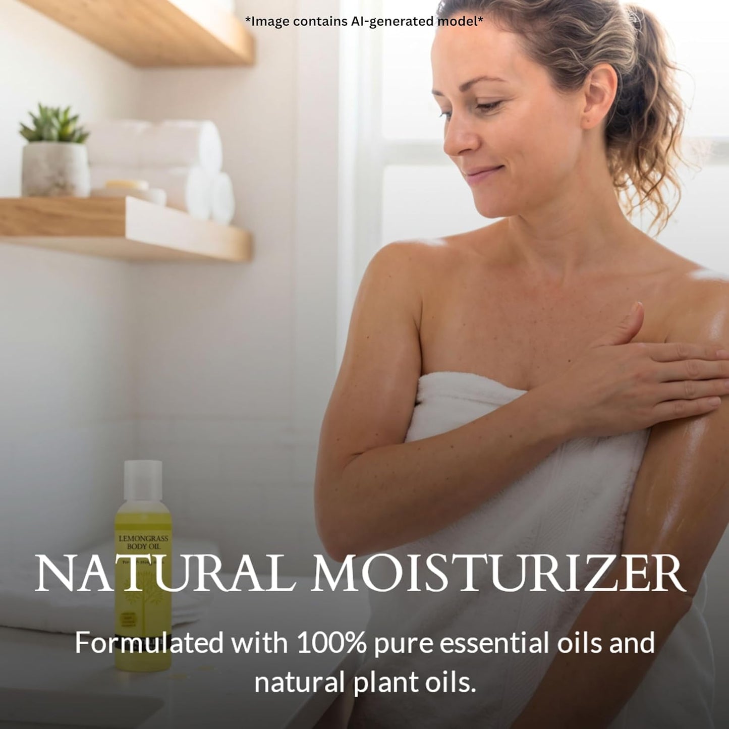 Plantlife Lemongrass Body Oil - Moisturizing Natural Body Oil for All Skin Types - Nourishing Dry Skin and Making It Feel Soft and Silky for Women & Men - Bath, Body & Massage Oil - 4oz