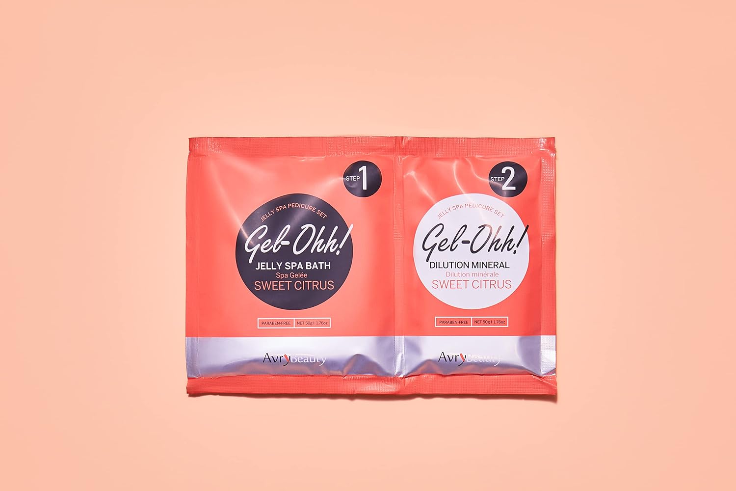 AvryBeauty Gel-Ohh Jelly Spa Bath 3 pack, Citrus Fresh, Citrus Scented, Vitamin C , Jelly Pedicure, Salon Services, Pedicure, Salon Pedi, Relaxation, Heat & Aroma Therapy, Foot Care
