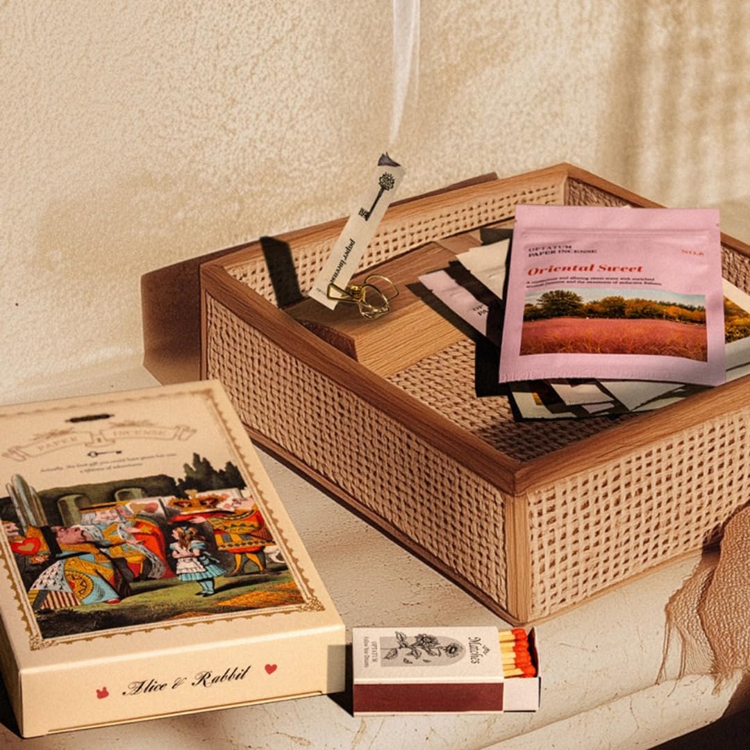 OPTATUM Paper Incense Trial Kit - Discover Your Best Scent from Our 9 Unique Fragrances, Total 36pcs Incense Paper Set, Quick Usage & Long-Lasting Fragrance, Eliminating Bathroom, Kitchen Odors