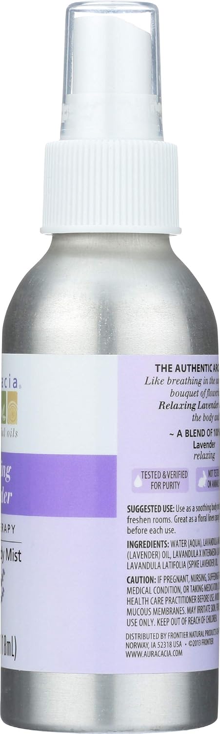 Aura cacia Relaxing Lavender Aromatherapy Room & Body Mist 4 Oz
