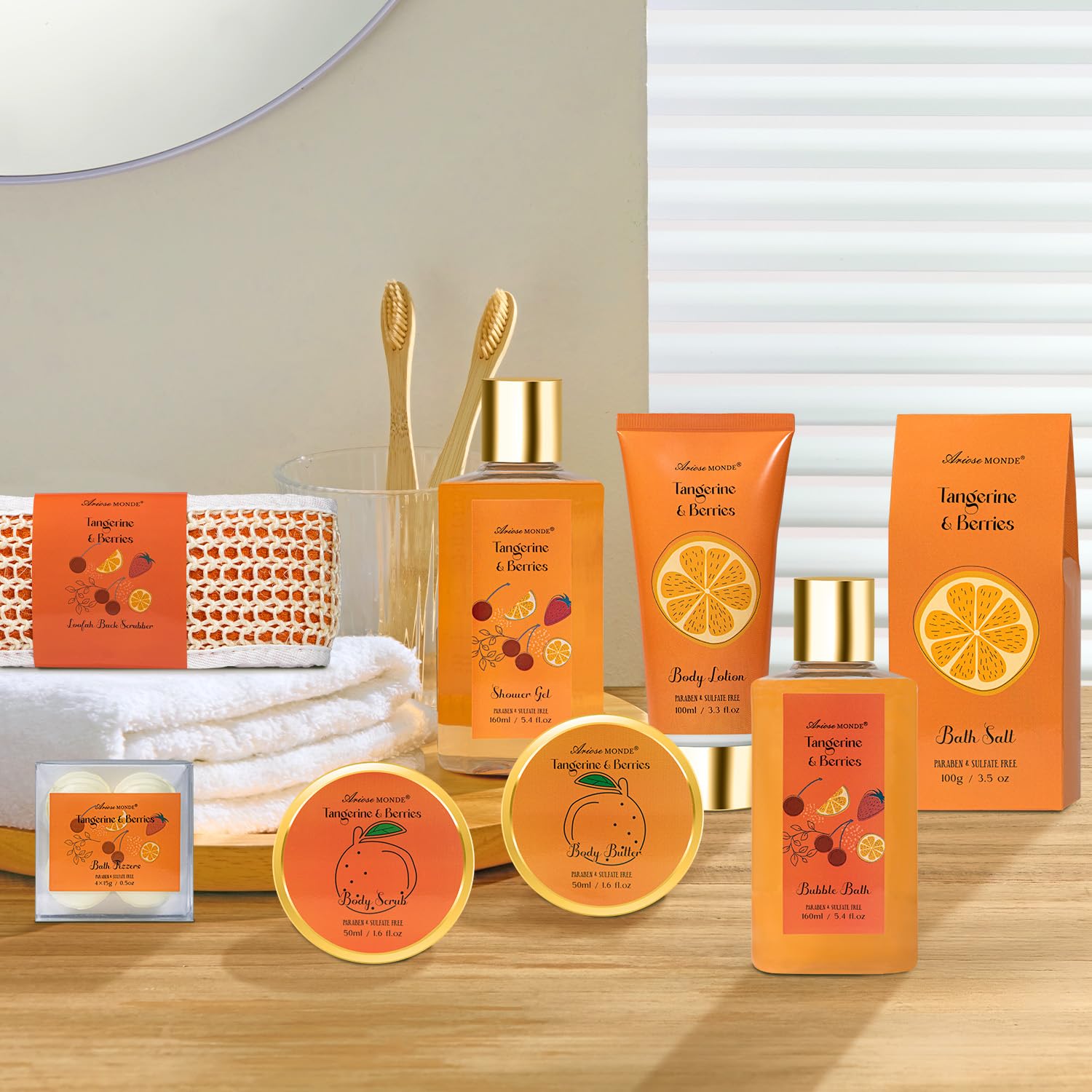 Spa Gifts for Women Bath Sets for Women Gift, Bath and Body Gifts Set, 9 Piece Spa Gift Set with Bath Bombs & Bath Oil, Relaxing Self Care Gift for Her, Birthday Gift Basket, Christmas Gifts