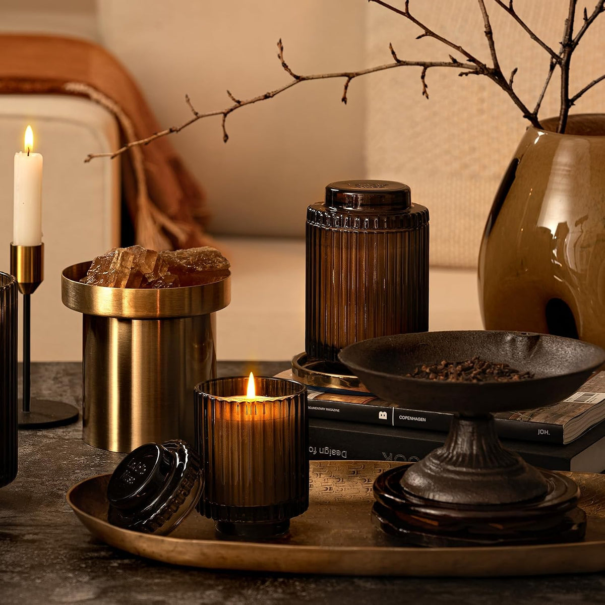 LA JOLIE MUSE Sandalwood Scented Candles for Home