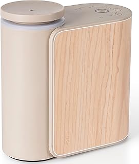 ZMARKRAFT® Waterless Essential Oil Diffuser w Solid Wood Cover 3 Timers 2 Mist Modes, Auto-Off Quiet Dual Fluid Aroma Diffuser, Portable Waterless Scent Diffuser w Lights, Room Decor Aromatherapy Gift