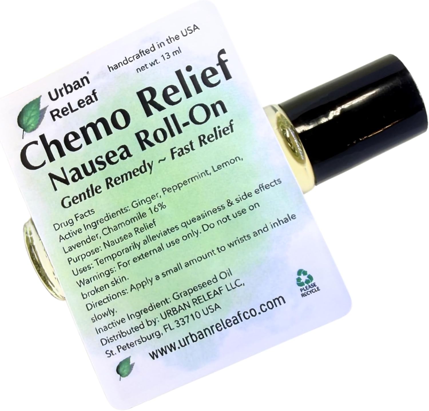 Urban ReLeaf Chemo Relief Nausea Roll-On ! Gentle Remedy, Fast Relief, Soothing Aromatherapy for Upset Stomach & Side Effects. Natural Essential Oils!