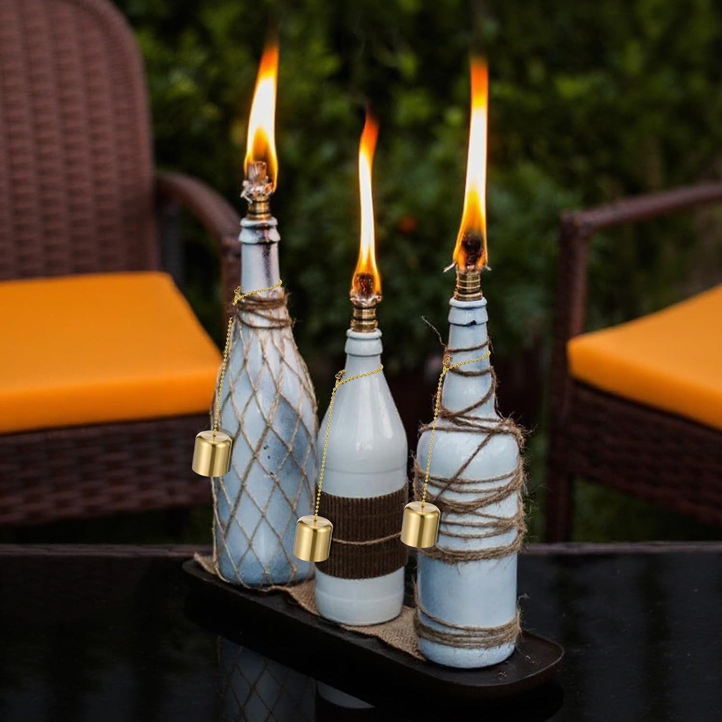 Gatuida 6pcs Brass Candle Snuffer, Small Gold Candle Extinguisher Decorative Snuffer Accessory for Putting Out Wick Flame Safely