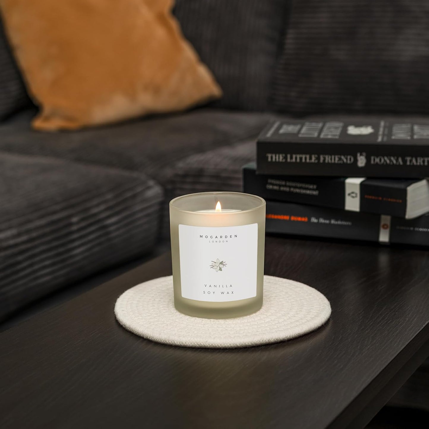 Vanilla Candles for Home, Vanilla Candle Gifts for Women Men, Luxury Highly Scented Pure Soy Wax 7.76oz