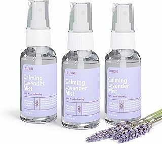 100% Natural Lavender Mist Spray, Organic Face Body Hair Hydrating Mister, Calming for Better Sleep, Vegan non-GMO, 2 ounce (3 Pack)