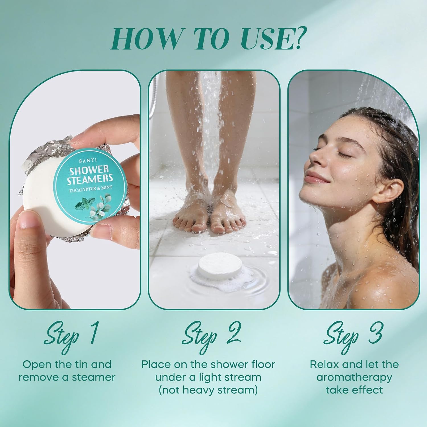 Shower Steamers Aromatherapy 15 Pack, Fathers Gifts, Eucalyptus & Mint Shower Bombs with Natural Essential Oils, Quick Sinus Relief Nasal Congestion, Relaxation Home Spa Gifts for Women Men