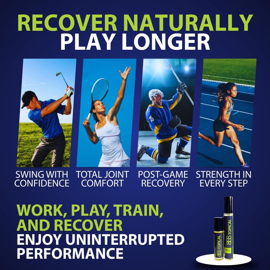 All-Natural 8E6 Cooling Comfort Duo | Menthol Muscle & Joint Cooling 10ML Spray & Roll-On Duo | Targeted Post-Workout Recovery Support, Fast-Absorbing | 41% More Menthol Than Leading Brands