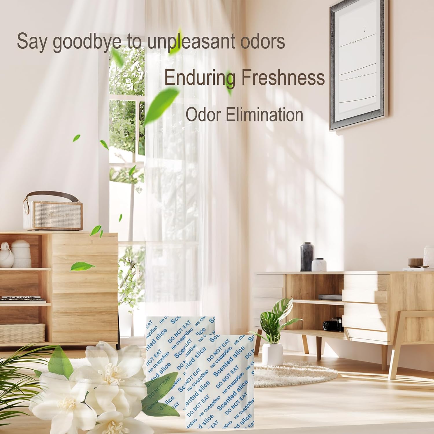 20 Pcs Closet Odor Eliminator Scented Sachets for Shoes, Closets, Dresser Drawers, Odor Elimination, Long-Lasting Freshness (Jasmine Scent)
