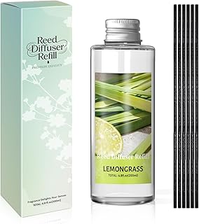 SCENTORINI Reed Diffuser Oil Refill, Lemongrass Diffuser Oil 6.76 Fl Oz, Summer Scented Essential Oil Refill Long Lasting Home Fragrance for Room Spa Aromatherapy Bathroom Hotel Decor, Patio, Outdoor