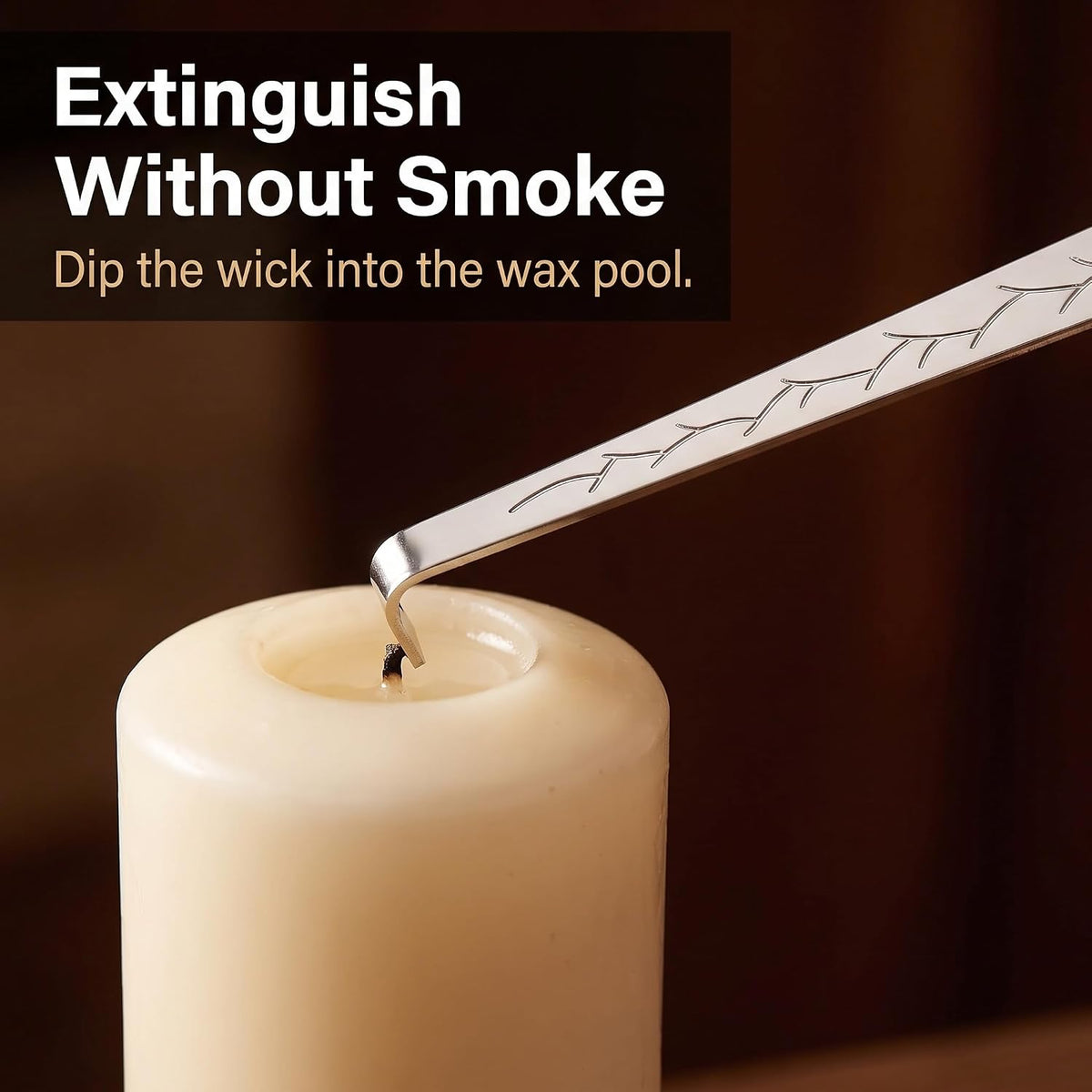 1 Pc Candle Wick Dippers Stainless Steel Wick Hook Candle Accessories for Putting Out Extinguish Candle Holders Wick Flame Safely (Silver)