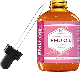 Leven Rose Emu Oil, 100% Pure Natural Hair Strengthener Anti Aging Skin Moisturizer 4 oz