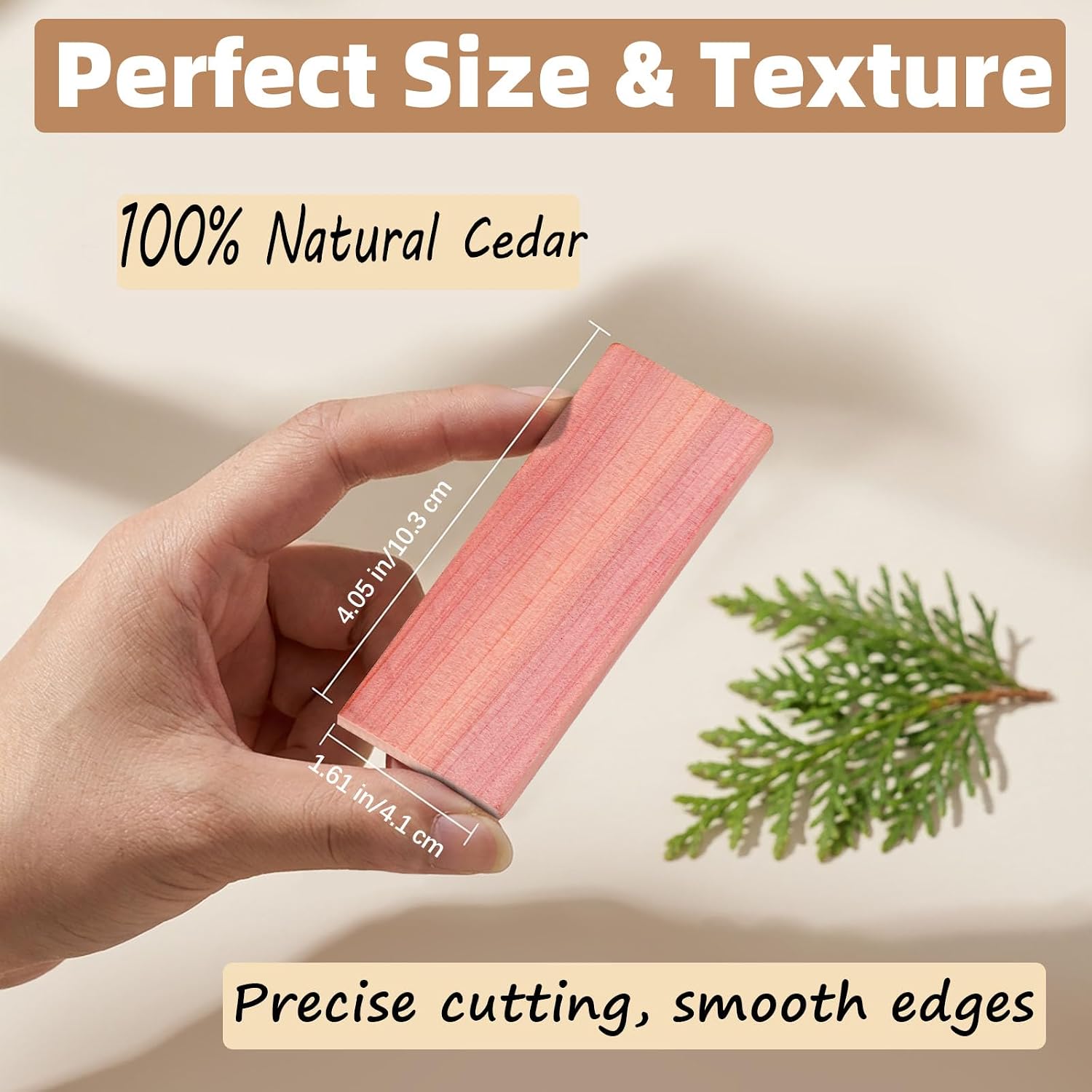 100% Natural Red Cedar Blocks for Clothes Storage, 20 PCS Drawer Freshener, Cedar Blocks for Closet, Storage Bags, Cabinets
