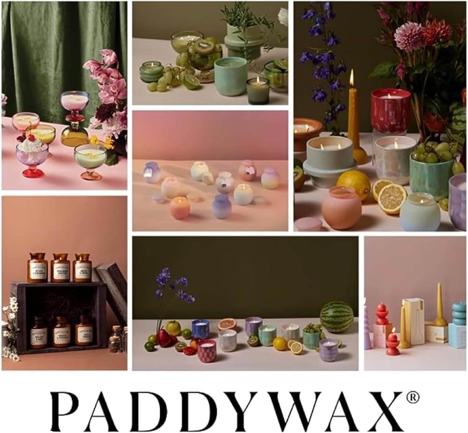 Paddywax Artisan Apothecary Scented Candle with Lid in Reusable Glass Jar, Clean-Burn Soy Candle with Approx. 54 Hour Burn Time, Amber & Smoke, 8 oz.