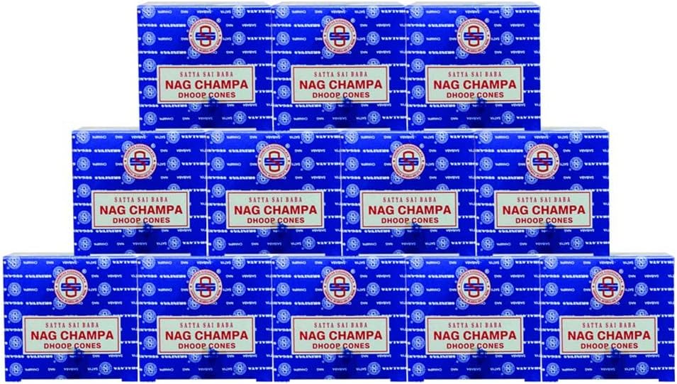 Nag Champa Incense Cones and Cone Incense Burner Bundle Insence Insense Satya Incense