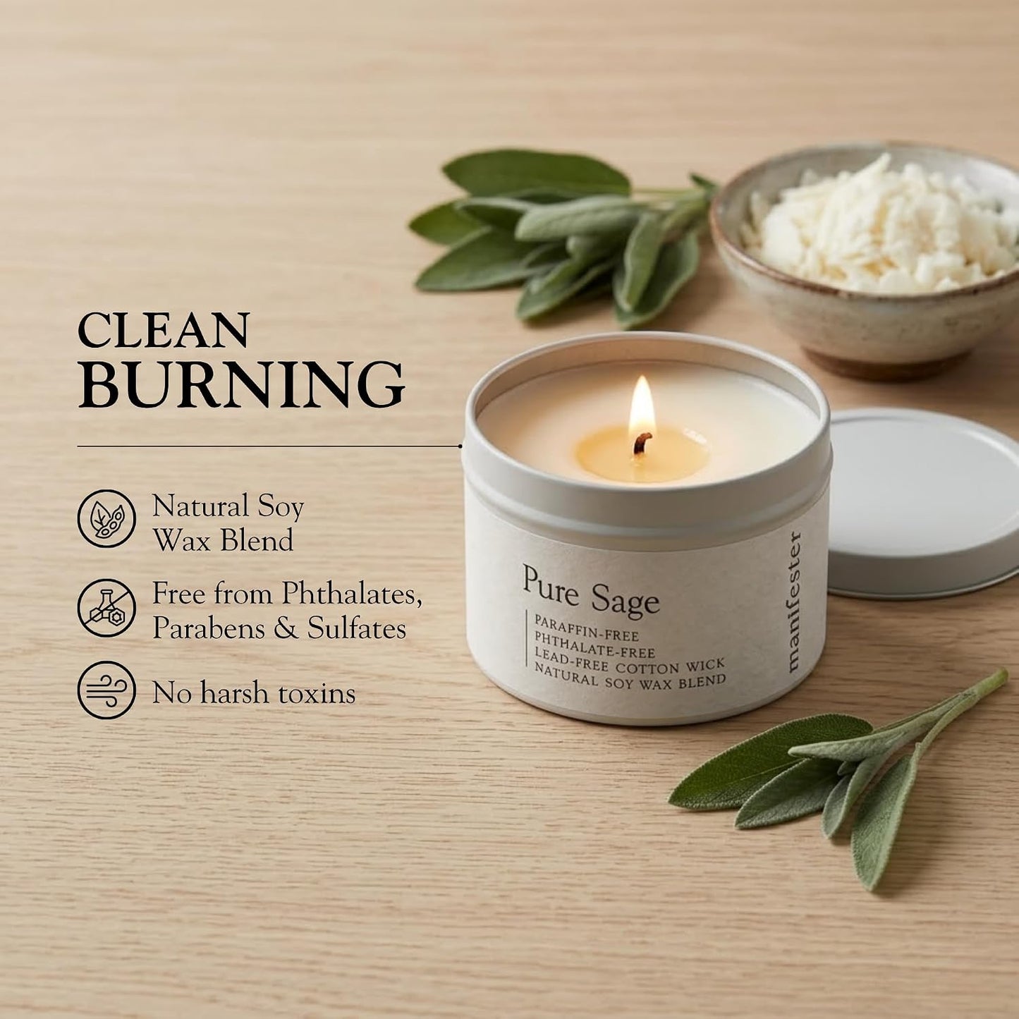 Natural Soy Wax Candle with Mantra – Clean Burn 100% Cotton Wick (No Lead or Zinc) – Phthalate-Free & Paraben-Free – Long-Lasting – Gift for Women – 6 oz (Relax, Babe Vanilla + Coconut)