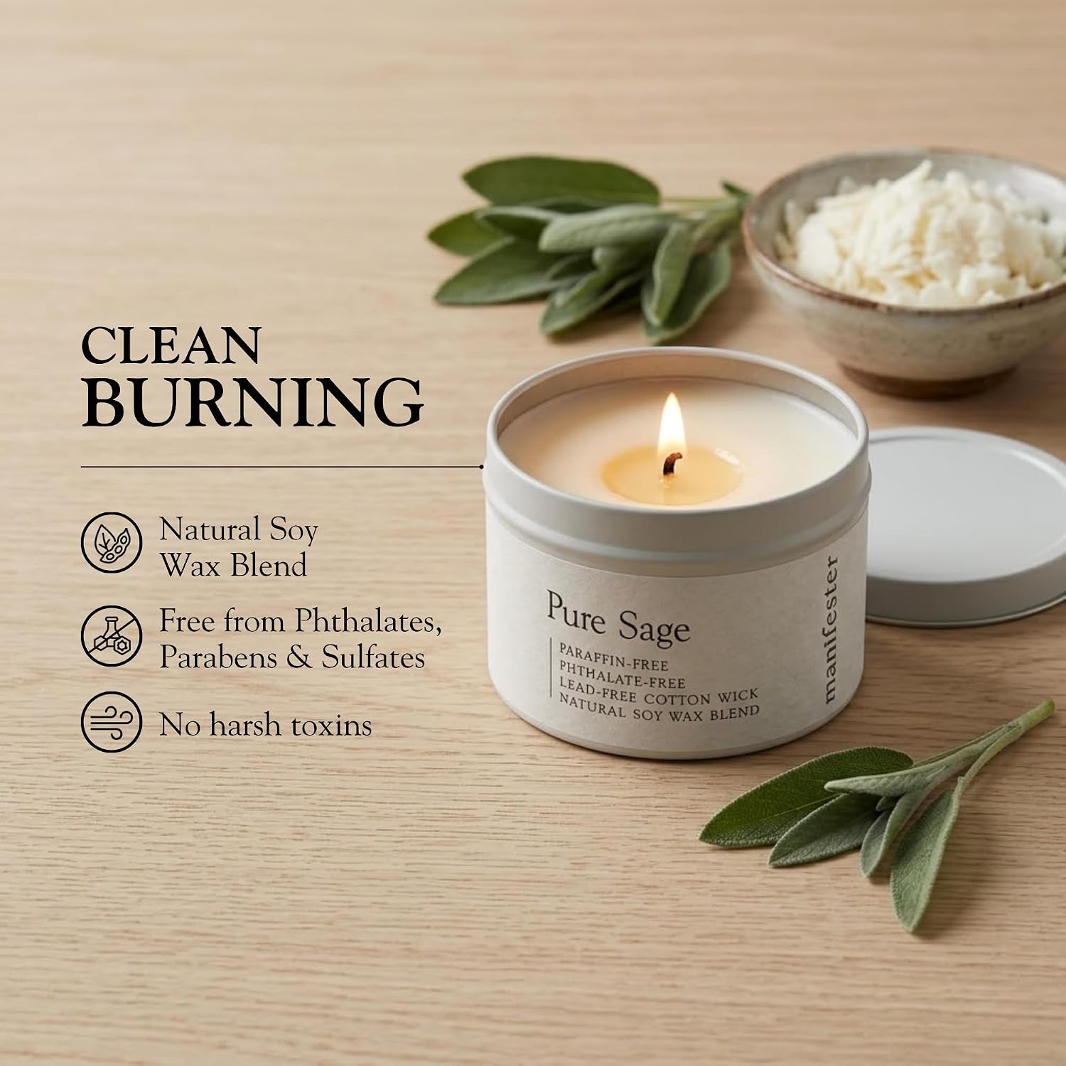 Natural Soy Wax Candle with Mantra – Clean Burn 100% Cotton Wick (No Lead or Zinc) – Phthalate-Free & Paraben-Free – Long-Lasting – Gift for Women – 6 oz (Relax, Babe Vanilla + Coconut)