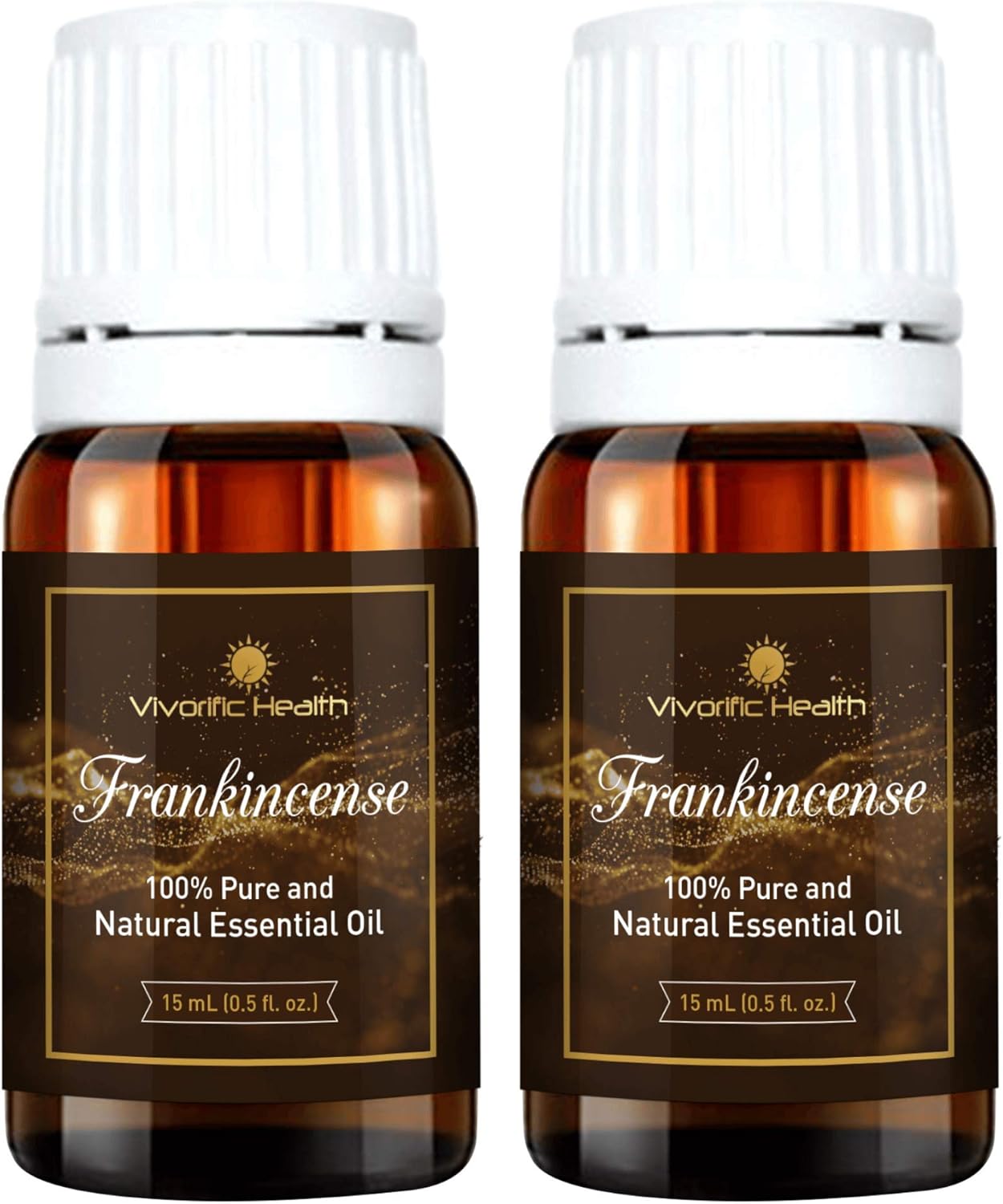Frankincense Essential Oil (Pack of 2) - 15 ml - Therapeutic Grade, 100% Pure and Natural - Great for Immune System, Digestion, Antiaging, Aromatherapy and Much More-Vegan and Kosher Certified