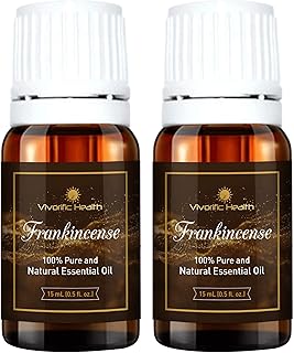 Frankincense Essential Oil (Pack of 2) - 15 ml - Therapeutic Grade, 100% Pure and Natural - Great for Immune System, Digestion, Antiaging, Aromatherapy and Much More-Vegan and Kosher Certified