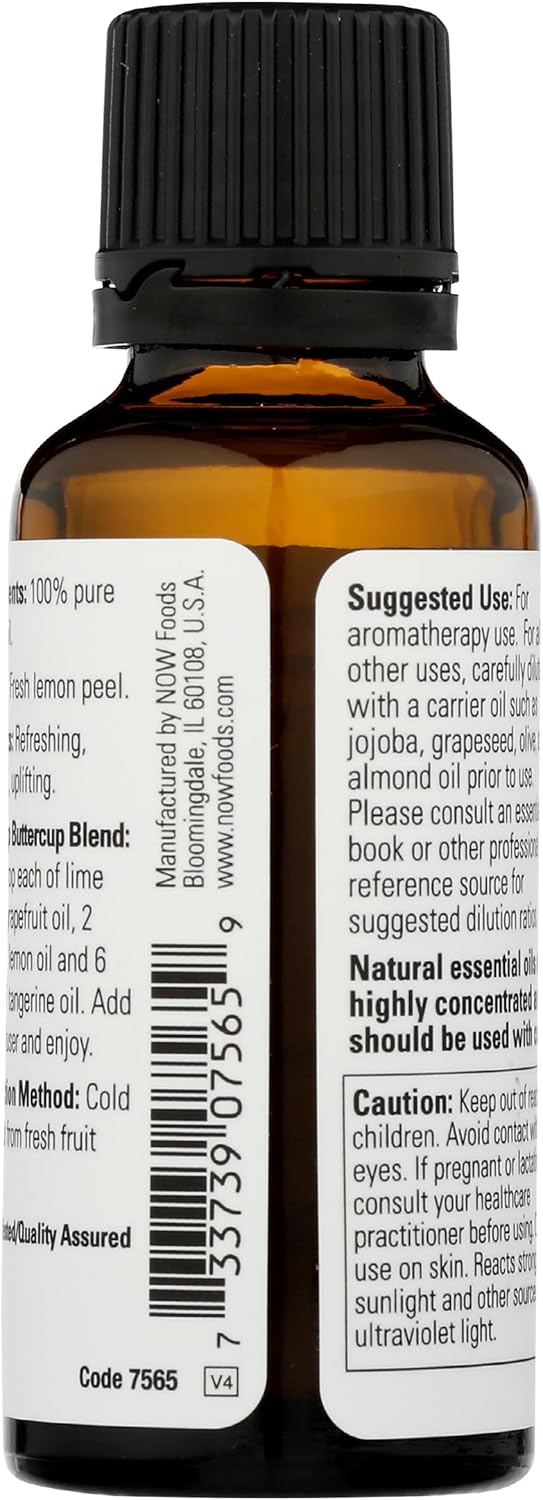 Now Foods Essential Oils Lemon, 1 fl oz 30 ml (7565)