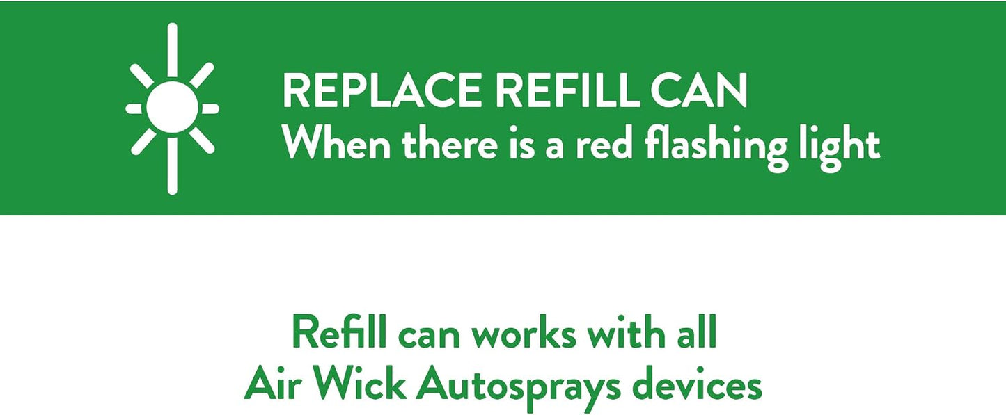 Air Wick Automatic Air Freshener Spray Refill, 1ct, Fresh Waters, Odor Neutralization, Essential Oils