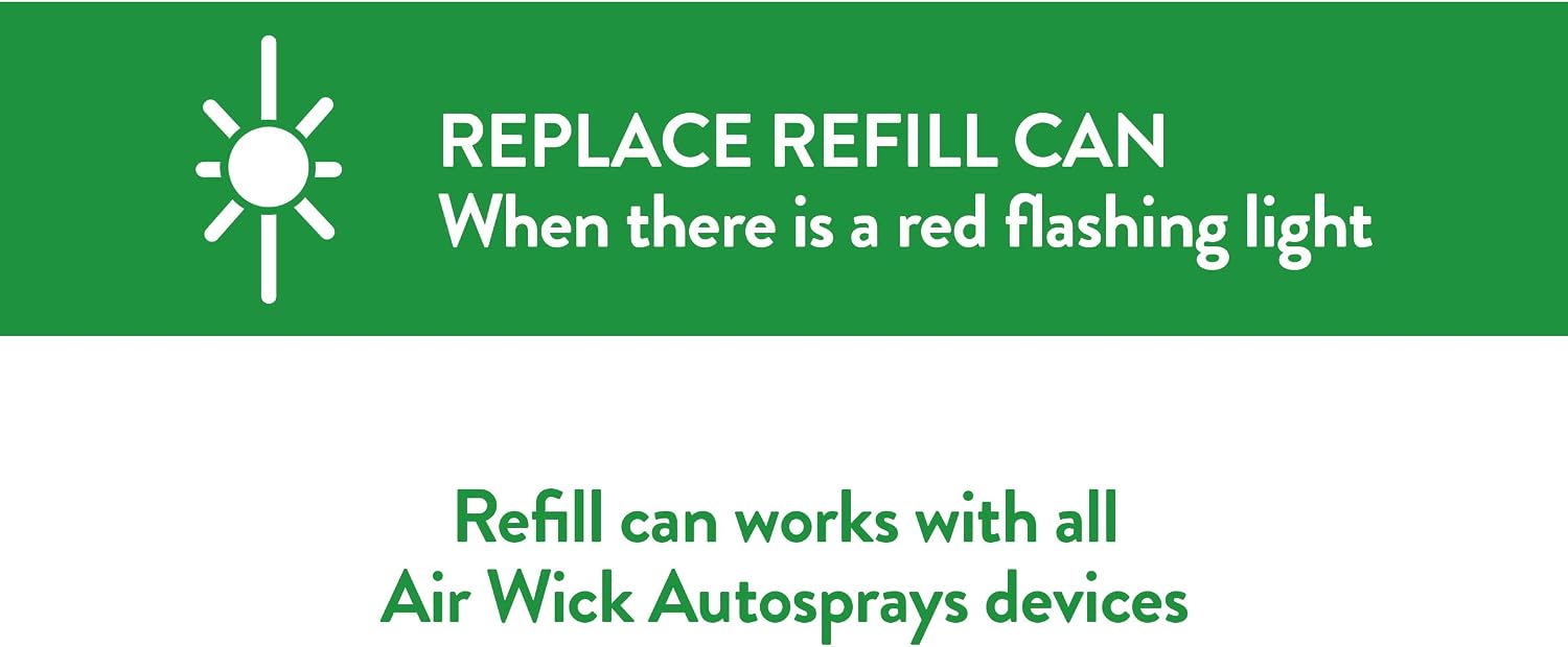Air Wick Automatic Air Freshener Spray Refill, 1ct, Fresh Waters, Odor Neutralization, Essential Oils