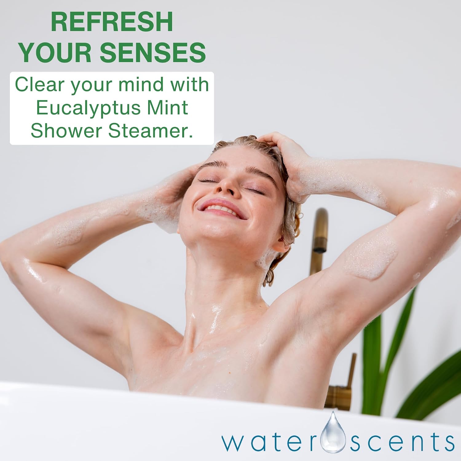 Eucalyptus Shower Steamer Mist – Aromatherapy Flower Fizzy with Spearmint Essential Oils – Vegan, Natural, & Handmade in USA | 6-Packs